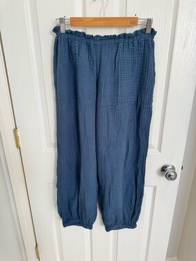 Michael Stars Gauze Pull-On Pants in Dusty Blue